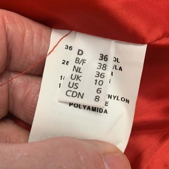 Louis Feraud Vintage Wool Blend, Lined, Rusty Red Blazer and Skirt Set - Picture 6 of 17